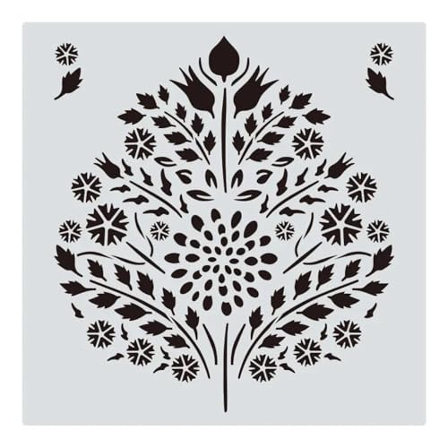 Schablonen zum Malen, 30 x 30 cm, geometrische Zeichenschablone zum Malen auf Holz, Wand, Stoff, Möbel, Boden, Schablonen für Bastelprojekte, Stil 4, 1 Stück von KOFORULAIG