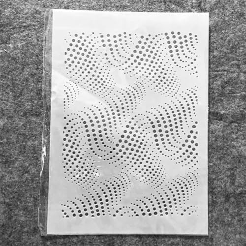 Schablonen zum Malen, A4, 29 cm, 3D-gewellte Punktstruktur, wiederverwendbare Schablonen zum Malen auf Holz, Stoff, Wänden, Möbeln, Leinwand, Heimdekoration, Handwerk Schablonen zum Malen, A4, 29 cm, 3D-gewellte Punktstruktur, wiederverwendbare Schablonen zum Malen auf Holz, Stoff, Wänden, Möbeln, Leinwand, Heimdekoration, Handwerk von KOFORULAIG