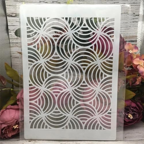 Schablonen zum Malen, A4, 29 cm, Blättertextur, Zeichenvorlage zum Malen auf Holz, Wand, Stoff, Möbel, Boden, Schablonen für Bastelprojekte, Stil 4 von KOFORULAIG