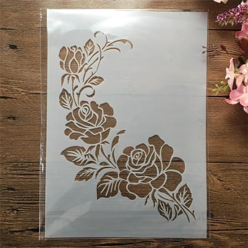 Schablonen zum Malen, A4, 29 cm, Blumenstruktur, wiederverwendbare Schablonen zum Malen auf Holz, Stoff, Wänden, Möbeln, Leinwand, Heimdekoration, Basteln, Stil 8 Schablonen zum Malen, A4, 29 cm, Blumenstruktur, wiederverwendbare Schablonen zum Malen auf Holz, Stoff, Wänden, Möbeln, Leinwand, Heimdekoration, Basteln, Stil 8 von KOFORULAIG