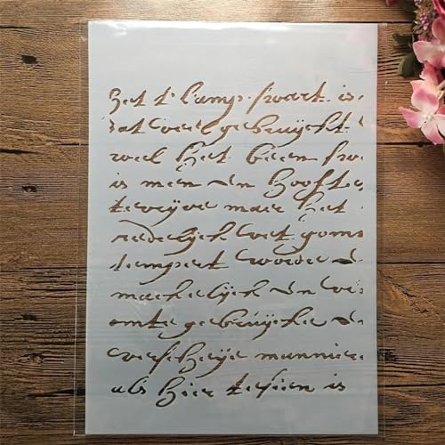Schablonen zum Malen, A4, 29 cm, Buchstaben, chinesischer Stempel, Zeichenschablone zum Malen auf Holz, Wand, Stoff, Möbel, Boden, Schablonen für Bastelprojekte, Stil 1, 1 Stück von KOFORULAIG