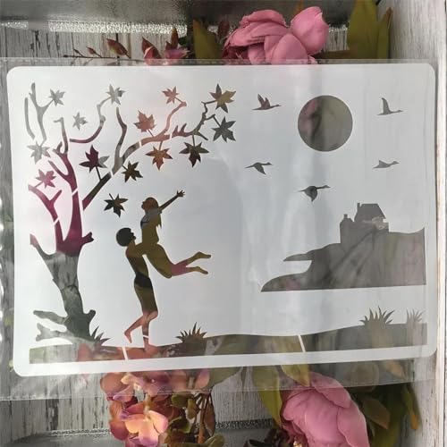 Schablonen zum Malen, A4, 29 cm, Elefant, Wildafrika, Zeichenschablone zum Malen auf Holz, Wand, Stoff, Möbel, Boden, Schablonen für Bastelprojekte, Stil 2 von KOFORULAIG