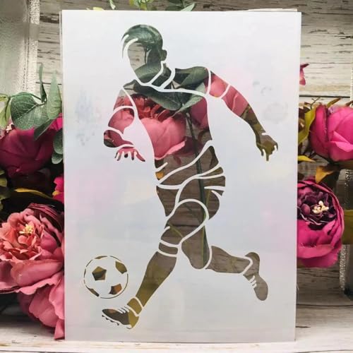 Schablonen zum Malen, A4, 29 cm, Fußballsport, Zeichenschablone zum Malen auf Holz, Wand, Stoff, Möbel, Boden, Schablonen für Kunstprojekte Schablonen zum Malen, A4, 29 cm, Fußballsport, Zeichenschablone zum Malen auf Holz, Wand, Stoff, Möbel, Boden, Schablonen für Kunstprojekte von KOFORULAIG