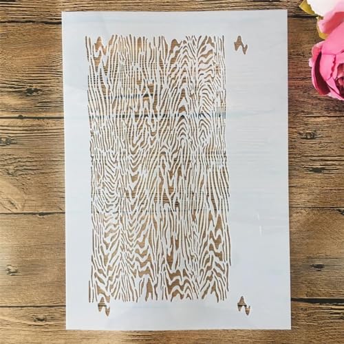 Schablonen zum Malen, A4, 29 cm, Holzbaumstruktur, Zeichenschablone zum Malen auf Holz, Wand, Stoff, Möbel, Boden, Schablonen für Bastelprojekte Schablonen zum Malen, A4, 29 cm, Holzbaumstruktur, Zeichenschablone zum Malen auf Holz, Wand, Stoff, Möbel, Boden, Schablonen für Bastelprojekte von KOFORULAIG