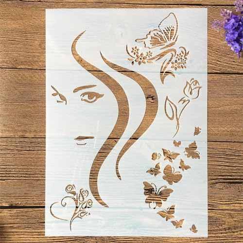 Schablonen zum Malen, A4, 29 cm, Motiv: Schlafmädchen, Frau, wiederverwendbare Schablonen zum Malen auf Holz, Stoff, Wänden, Möbeln, Leinwand, Heimdekoration, Basteln, Stil 10 Schablonen zum Malen, A4, 29 cm, Motiv: Schlafmädchen, Frau, wiederverwendbare Schablonen zum Malen auf Holz, Stoff, Wänden, Möbeln, Leinwand, Heimdekoration, Basteln, Stil 10 von KOFORULAIG