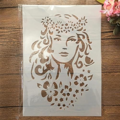 Schablonen zum Malen, A4, 29 cm, Motiv: Schlafmädchen, Frau, wiederverwendbare Schablonen zum Malen auf Holz, Stoff, Wänden, Möbeln, Leinwand, Heimdekoration, Basteln, Stil 3 Schablonen zum Malen, A4, 29 cm, Motiv: Schlafmädchen, Frau, wiederverwendbare Schablonen zum Malen auf Holz, Stoff, Wänden, Möbeln, Leinwand, Heimdekoration, Basteln, Stil 3 von KOFORULAIG