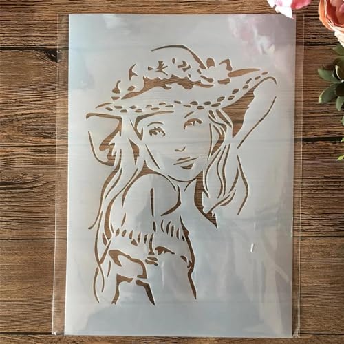 Schablonen zum Malen, A4, 29 cm, Motiv: Schlafmädchen, Frau, wiederverwendbare Schablonen zum Malen auf Holz, Stoff, Wänden, Möbeln, Leinwand, Heimdekoration, Basteln, Stil 5 Schablonen zum Malen, A4, 29 cm, Motiv: Schlafmädchen, Frau, wiederverwendbare Schablonen zum Malen auf Holz, Stoff, Wänden, Möbeln, Leinwand, Heimdekoration, Basteln, Stil 5 von KOFORULAIG