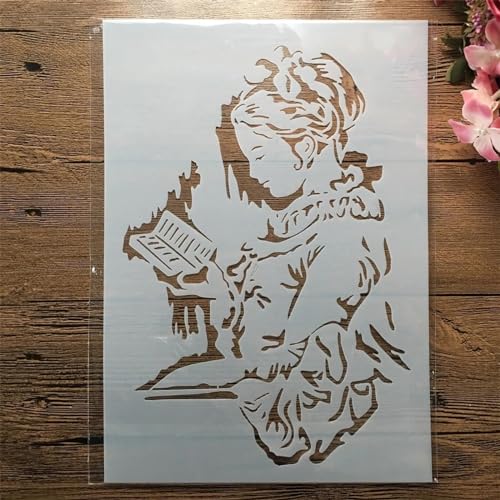 Schablonen zum Malen, A4, 29 cm, Motiv: Schlafmädchen, Frau, wiederverwendbare Schablonen zum Malen auf Holz, Stoff, Wänden, Möbeln, Leinwand, Heimdekoration, Basteln, Stil 8 Schablonen zum Malen, A4, 29 cm, Motiv: Schlafmädchen, Frau, wiederverwendbare Schablonen zum Malen auf Holz, Stoff, Wänden, Möbeln, Leinwand, Heimdekoration, Basteln, Stil 8 von KOFORULAIG