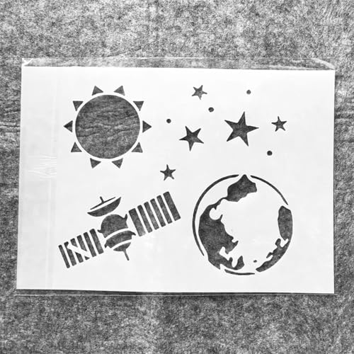 Schablonen zum Malen, A4, 29 cm, Sonnensystem, Planeten, wiederverwendbare Schablonen zum Malen auf Holz, Stoff, Wänden, Möbeln, Leinwand, Heimdekoration, Handwerk, Stil D Schablonen zum Malen, A4, 29 cm, Sonnensystem, Planeten, wiederverwendbare Schablonen zum Malen auf Holz, Stoff, Wänden, Möbeln, Leinwand, Heimdekoration, Handwerk, Stil D von KOFORULAIG