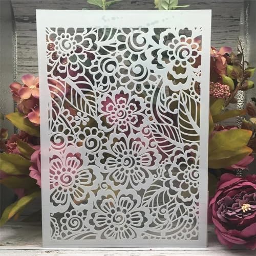 Schablonen zum Malen, A4, 29 cm, Vintage-Stil, Briefabsatz, Zeichenschablone zum Malen auf Holz, Wand, Stoff, Möbel, Boden, Schablonen für Kunsthandwerk, Kunstprojekte, Stil 2 von KOFORULAIG