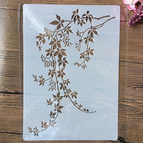 Schablonen zum Malen, A4, 29 cm, Zweigbaum, Ginkgoblatt, Zeichenschablone zum Malen auf Holz, Wand, Stoff, Möbel, Boden, Schablonen für Bastelprojekte, Stil 4 Schablonen zum Malen, A4, 29 cm, Zweigbaum, Ginkgoblatt, Zeichenschablone zum Malen auf Holz, Wand, Stoff, Möbel, Boden, Schablonen für Bastelprojekte, Stil 4 von KOFORULAIG