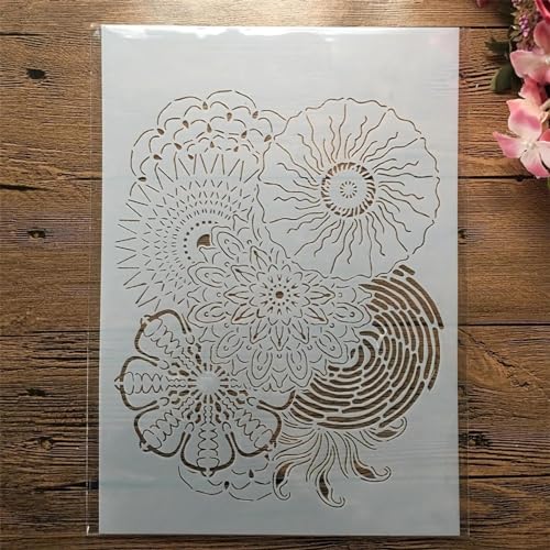 Schablonen zum Malen, A4, 29 cm, Zweigrose, Blume, wiederverwendbare Schablonen zum Malen auf Holz, Stoff, Wänden, Möbeln, Leinwand, Heimdekoration, Basteln, Stil K Schablonen zum Malen, A4, 29 cm, Zweigrose, Blume, wiederverwendbare Schablonen zum Malen auf Holz, Stoff, Wänden, Möbeln, Leinwand, Heimdekoration, Basteln, Stil K von KOFORULAIG