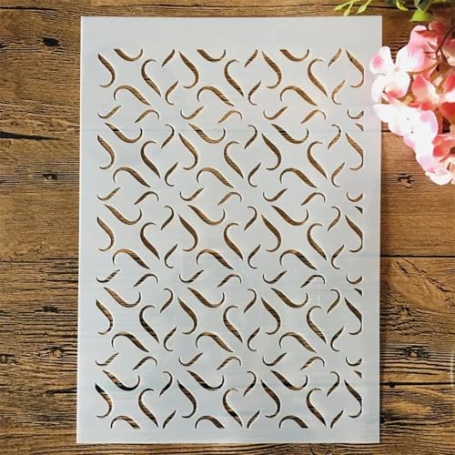 Schablonen zum Malen, A4, 29 cm, geometrische Kreislinien, Zeichenschablone zum Malen auf Holz, Wand, Stoff, Möbel, Boden, Schablonen für Bastelprojekte, Stil 3, 1 Stück von KOFORULAIG