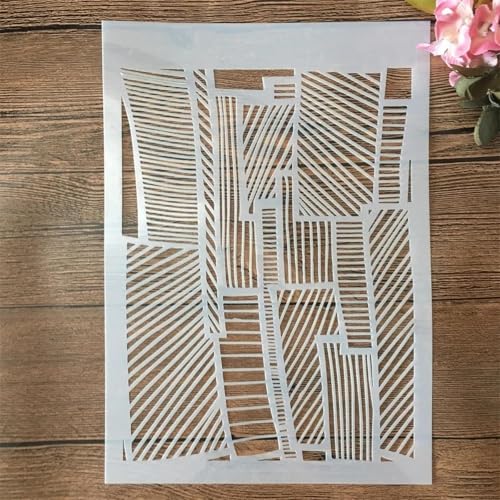 Schablonen zum Malen, A4, 29 cm, hohle geometrische Blätter, Zeichenschablone zum Malen auf Holz, Wand, Stoff, Möbel, Boden, Schablonen für Kunstprojekte, Stil 1, 1 Stück Schablonen zum Malen, A4, 29 cm, hohle geometrische Blätter, Zeichenschablone zum Malen auf Holz, Wand, Stoff, Möbel, Boden, Schablonen für Kunstprojekte, Stil 1, 1 Stück von KOFORULAIG