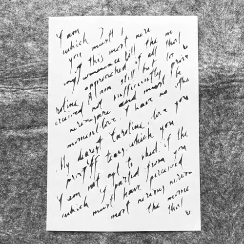 Schablonen zum Malen, A4, 29 cm, unregelmäßige Wörter, Text, wiederverwendbare Schablonen zum Malen auf Holz, Stoff, Wänden, Möbeln, Leinwand, Heimdekoration, Handwerk Schablonen zum Malen, A4, 29 cm, unregelmäßige Wörter, Text, wiederverwendbare Schablonen zum Malen auf Holz, Stoff, Wänden, Möbeln, Leinwand, Heimdekoration, Handwerk von KOFORULAIG