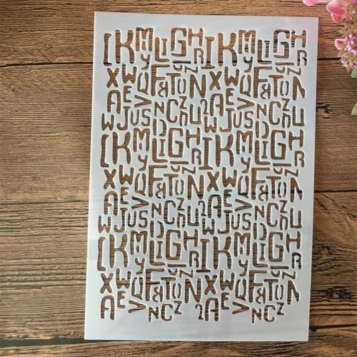 Schablonen zum Malen, A5, 21 cm, Buchstaben, Zahlen, Zeichenvorlage zum Malen auf Holz, Wand, Stoff, Möbel, Boden, Schablonen für Bastelprojekte, Stil 2 von KOFORULAIG