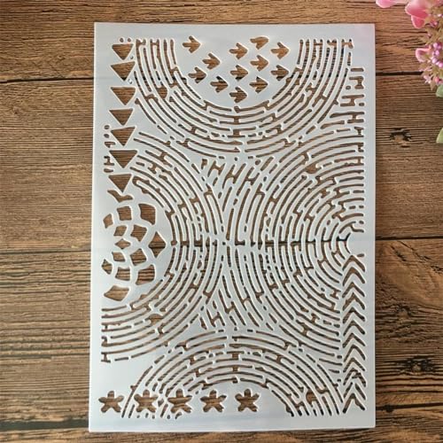 Schablonen zum Malen, A5, 21 cm, sechseckig, Kreis, Zahlen, Wörter, Zeichenschablone zum Malen auf Holz, Wand, Stoff, Möbel, Boden, Schablonen für Bastelprojekte, Stil 1 Schablonen zum Malen, A5, 21 cm, sechseckig, Kreis, Zahlen, Wörter, Zeichenschablone zum Malen auf Holz, Wand, Stoff, Möbel, Boden, Schablonen für Bastelprojekte, Stil 1 von KOFORULAIG