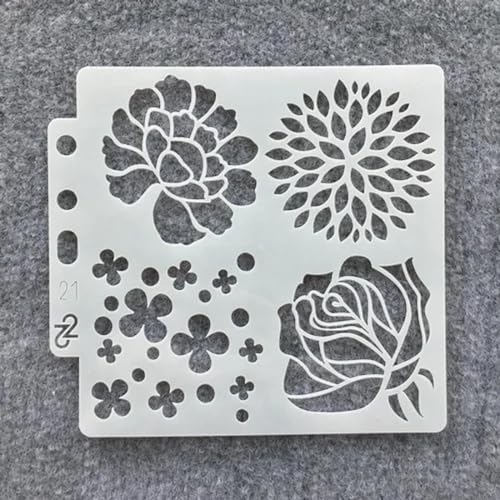 Schablonen zum Malen, Federanker, Bienenstock, Punkt, wiederverwendbare Schablonen zum Malen auf Holz, Stoff, Wänden, Möbeln, Leinwand, Heimdekoration, Basteln, Stil 11, 13 x 14 cm von KOFORULAIG