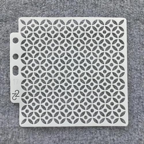 Schablonen zum Malen, Federanker, Bienenstock, Punkt, wiederverwendbare Schablonen zum Malen auf Holz, Stoff, Wänden, Möbeln, Leinwand, Heimdekoration, Basteln, Stil 2, 13 x 14 cm von KOFORULAIG