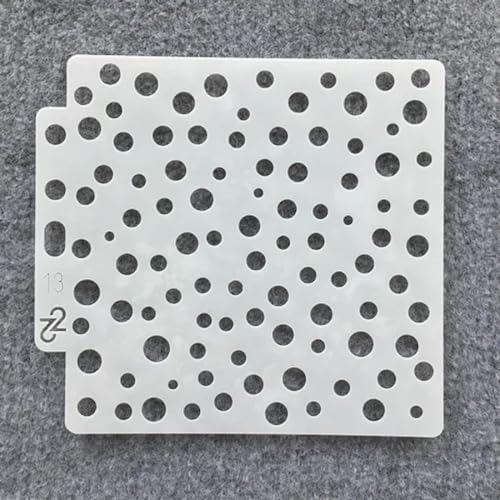 Schablonen zum Malen, Federanker, Bienenstock, Punkt, wiederverwendbare Schablonen zum Malen auf Holz, Stoff, Wänden, Möbeln, Leinwand, Heimdekoration, Basteln, Stil 6, 13 x 14 cm von KOFORULAIG