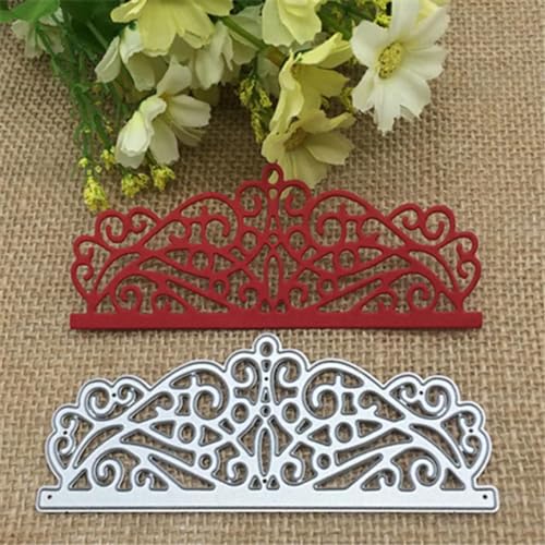 Schablonen zur Kartenherstellung, 11,2 x 4,7 cm, hohle Blume, Spitze, Metall-Stanzformen für Kartenherstellung, Dekoration, Prägepapier-Stempelvorlagen Schablonen zur Kartenherstellung, 11,2 x 4,7 cm, hohle Blume, Spitze, Metall-Stanzformen für Kartenherstellung, Dekoration, Prägepapier-Stempelvorlagen von KOFORULAIG