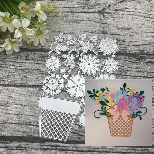 Scrapbooking-Vorlagen, 10,1 x 14,9 cm, Blumentopf-Rahmen, Spitze, Metall-Stanzformen für Scrapbooking, Prägung, Fotoalbum, Papierkarten, Dekoration Scrapbooking-Vorlagen, 10,1 x 14,9 cm, Blumentopf-Rahmen, Spitze, Metall-Stanzformen für Scrapbooking, Prägung, Fotoalbum, Papierkarten, Dekoration von KOFORULAIG
