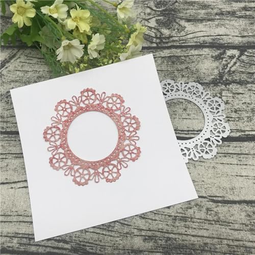 Scrapbooking-Vorlagen, 10 x 10 cm, Blumenspitze, runde Girlande, Metall-Stanzformen für Scrapbooking, Papier, Karten, Dekoration, Handwerk Scrapbooking-Vorlagen, 10 x 10 cm, Blumenspitze, runde Girlande, Metall-Stanzformen für Scrapbooking, Papier, Karten, Dekoration, Handwerk von KOFORULAIG