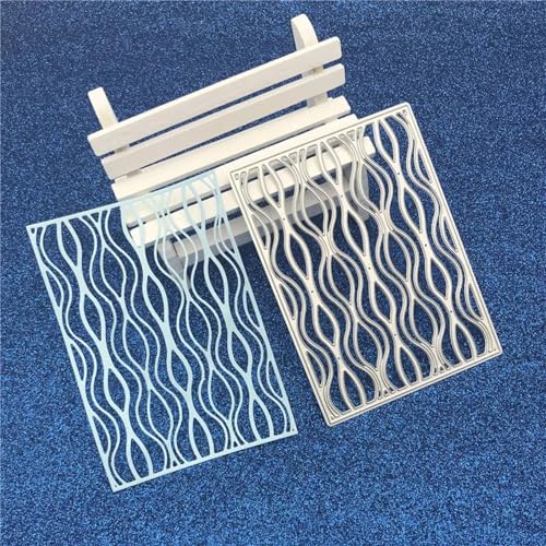 Scrapbooking-Vorlagen, 11,3 x 8,1 cm, gewellter rechteckiger Hintergrund, Metall-Stanzformen für Scrapbooking, Alben, Papierkarten, Dekoration, Handwerk Scrapbooking-Vorlagen, 11,3 x 8,1 cm, gewellter rechteckiger Hintergrund, Metall-Stanzformen für Scrapbooking, Alben, Papierkarten, Dekoration, Handwerk von KOFORULAIG