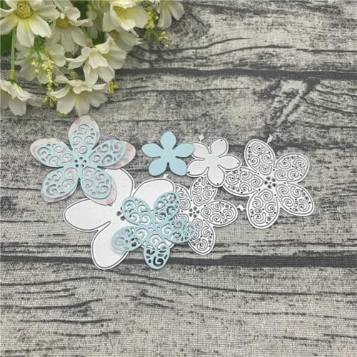 Scrapbooking-Vorlagen, 4 Stück, 10 x 11,7 cm, Blumen, Spitze, Metall-Stanzformen für Scrapbooking, Prägung, Fotoalbum, Papierkarten, Dekoration Scrapbooking-Vorlagen, 4 Stück, 10 x 11,7 cm, Blumen, Spitze, Metall-Stanzformen für Scrapbooking, Prägung, Fotoalbum, Papierkarten, Dekoration von KOFORULAIG