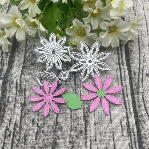 Scrapbooking-Vorlagen, 6,2 x 8,5 cm, Blumenrahmen, Spitzenbordüre, Metall-Stanzformen für Scrapbooking, Alben, Prägung, Papier, Karten, Dekoration von KOFORULAIG