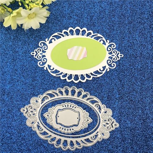 Scrapbooking-Vorlagen, 7,7 x 12,3 cm, ovale Metall-Stanzformen für Scrapbooking, Prägung, Fotoalbum, Papierkarten, Dekoration Scrapbooking-Vorlagen, 7,7 x 12,3 cm, ovale Metall-Stanzformen für Scrapbooking, Prägung, Fotoalbum, Papierkarten, Dekoration von KOFORULAIG