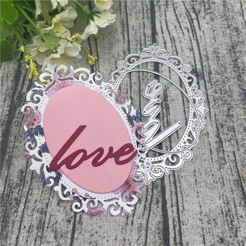 Scrapbooking-Vorlagen, 8,7 x 12 cm, Liebesrahmen, Spitze, Metall-Stanzformen für Scrapbooking, Prägung, Fotoalbum, Papierkarten, Dekoration Scrapbooking-Vorlagen, 8,7 x 12 cm, Liebesrahmen, Spitze, Metall-Stanzformen für Scrapbooking, Prägung, Fotoalbum, Papierkarten, Dekoration von KOFORULAIG