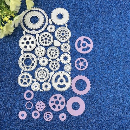 Scrapbooking-Vorlagen, 9,6 x 16 cm, Zahnrad-Design, Metall-Stanzformen für Scrapbooking, Alben, Papierkarten, Dekoration, Handwerk Scrapbooking-Vorlagen, 9,6 x 16 cm, Zahnrad-Design, Metall-Stanzformen für Scrapbooking, Alben, Papierkarten, Dekoration, Handwerk von KOFORULAIG