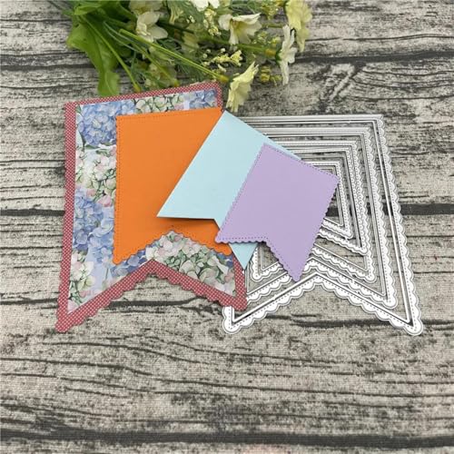 Stanzform für Scrapbooking, 14,2 x 10,2 cm, Schicht-Etikettenrahmen, Karton, Metall-Stanzformen für Scrapbooking, Album, Prägung, Papier, Karten, Dekoration Stanzform für Scrapbooking, 14,2 x 10,2 cm, Schicht-Etikettenrahmen, Karton, Metall-Stanzformen für Scrapbooking, Album, Prägung, Papier, Karten, Dekoration von KOFORULAIG