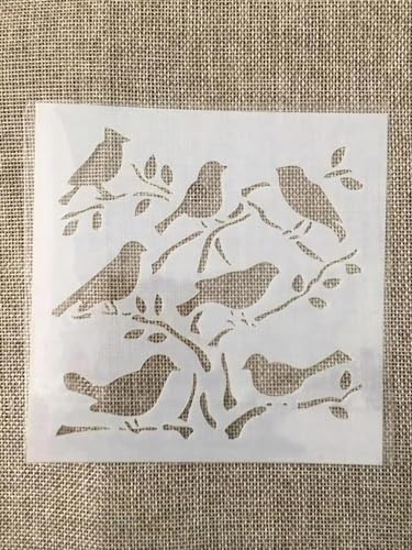Wiederverwendbare Schablonen zum Basteln, 13 cm, Vogel-Schablonen zum Malen auf Holz, Wandfliesen, Möbelstoffen, Heimdekor-Vorlagen von KOFORULAIG