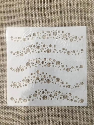 Wiederverwendbare Schablonen zum Basteln, 13 cm, gewellte Schablonen zum Malen auf Holz, Wandfliesen, Möbelstoffen, Heimdekor-Vorlagen von KOFORULAIG