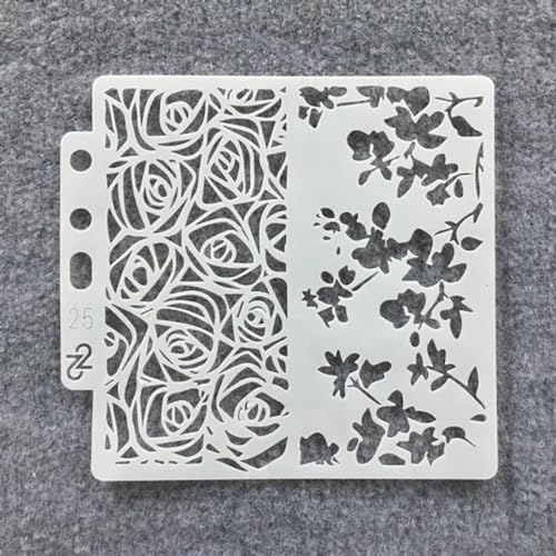 Wiederverwendbare Schablonen zum Basteln, 13 x 14 cm, Federanker, Bienenstock, Punkt-Schablonen zum Malen auf Holz, Wandfliesen, Möbelstoffen, Heimdekor-Vorlagen, Stil 1 von KOFORULAIG
