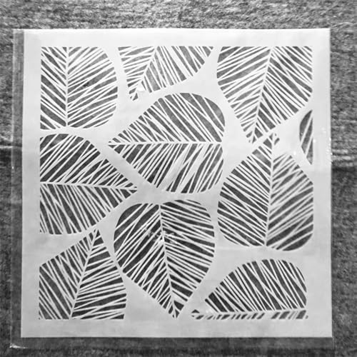 Wiederverwendbare Schablonen zum Basteln, 30 x 30 cm, Blätter, Pflanzen, Schablonen zum Malen auf Holz, Wandfliesen, Möbelstoffen, Heimdekor-Vorlagen von KOFORULAIG