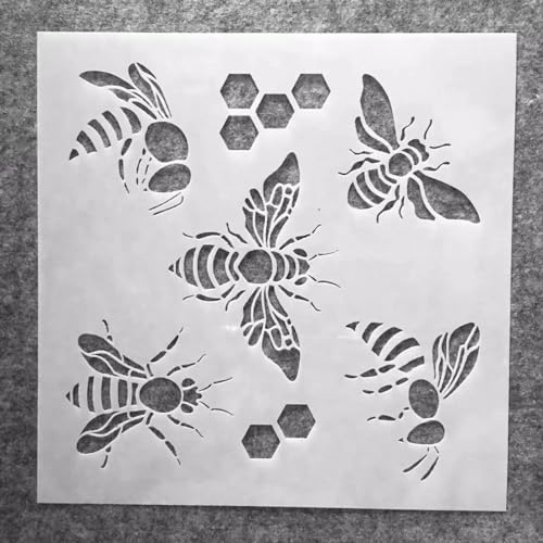 Wiederverwendbare Schablonen zum Basteln, 30 x 30 cm, Schmetterlinge, Schablonen zum Malen auf Holz, Wandfliesen, Möbelstoffen, Heimdekoration, Vorlagen, Stil C von KOFORULAIG