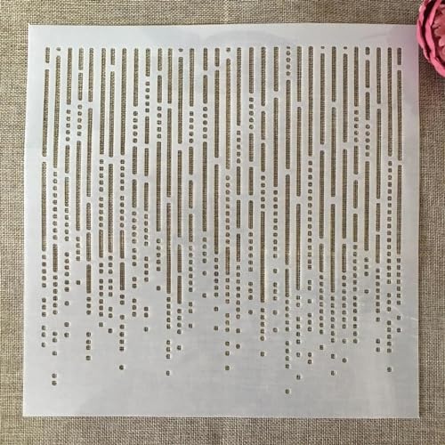 Wiederverwendbare Schablonen zum Basteln, 30 x 30 cm, gepunktete Linien, Regenschablonen zum Malen auf Holz, Wandfliesen, Möbelstoffen, Heimdekor-Vorlagen von KOFORULAIG