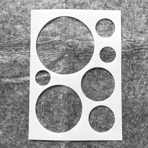Wiederverwendbare Schablonen zum Basteln, A4, 29 cm, Geometrie, runde Schablonen zum Malen auf Holz, Wandfliesen, Möbelstoffen, Heimdekor-Vorlagen von KOFORULAIG