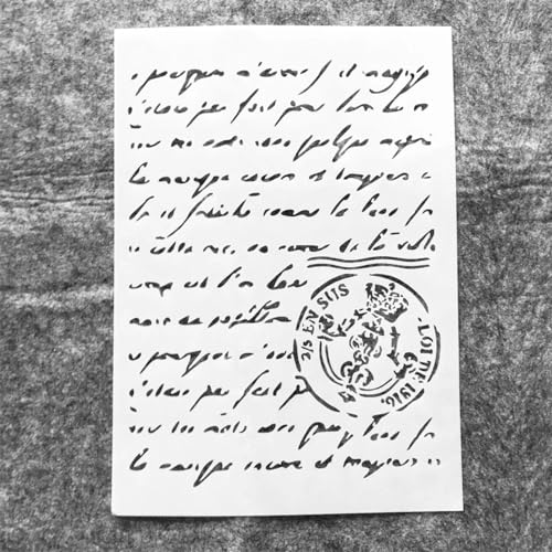 Wiederverwendbare Schablonen zum Basteln, A4, 29 cm, Posttext mit Stempel, Schablonen zum Malen auf Holz, Wandfliesen, Möbelstoffen, Heimdekor-Vorlagen von KOFORULAIG