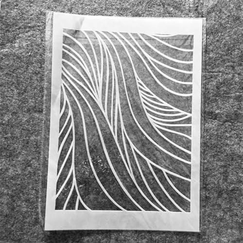 Wiederverwendbare Schablonen zum Basteln, A4, 29 cm, dünne, gewellte Schablonen zum Malen auf Holz, Wandfliesen, Möbelstoffen, Heimdekor-Vorlagen Wiederverwendbare Schablonen zum Basteln, A4, 29 cm, dünne, gewellte Schablonen zum Malen auf Holz, Wandfliesen, Möbelstoffen, Heimdekor-Vorlagen von KOFORULAIG