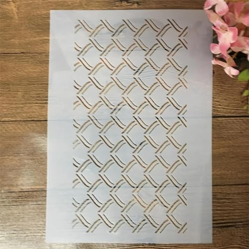 Wiederverwendbare Schablonen zum Basteln, A4, 29 cm, dünne Punktlinie, Regentropfen, Schablonen zum Malen auf Holz, Wandfliesen, Möbelstoffen, Heimdekor-Vorlagen, Stil M von KOFORULAIG