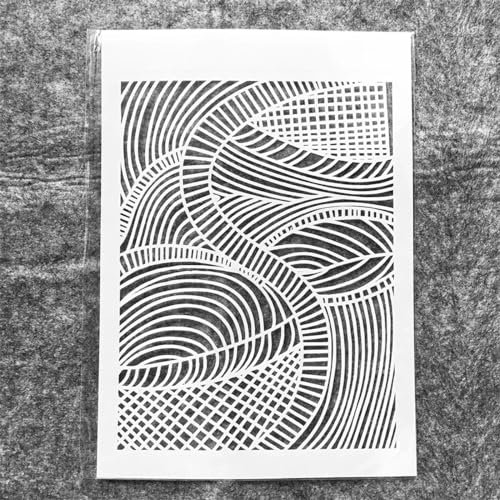 Wiederverwendbare Schablonen zum Basteln, A4, 29 cm, hohle Geometrie, Kurvenschablonen zum Malen auf Holz, Wandfliesen, Möbelstoffen, Heimdekor-Vorlagen Wiederverwendbare Schablonen zum Basteln, A4, 29 cm, hohle Geometrie, Kurvenschablonen zum Malen auf Holz, Wandfliesen, Möbelstoffen, Heimdekor-Vorlagen von KOFORULAIG