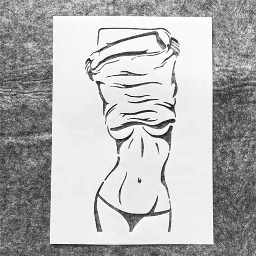 Wiederverwendbare Schablonen zum Basteln, A4, 29 cm, sexy Bikini-Girl-Schablonen zum Malen auf Holz, Wandfliesen, Möbelstoffen, Heimdekor-Vorlagen Wiederverwendbare Schablonen zum Basteln, A4, 29 cm, sexy Bikini-Girl-Schablonen zum Malen auf Holz, Wandfliesen, Möbelstoffen, Heimdekor-Vorlagen von KOFORULAIG