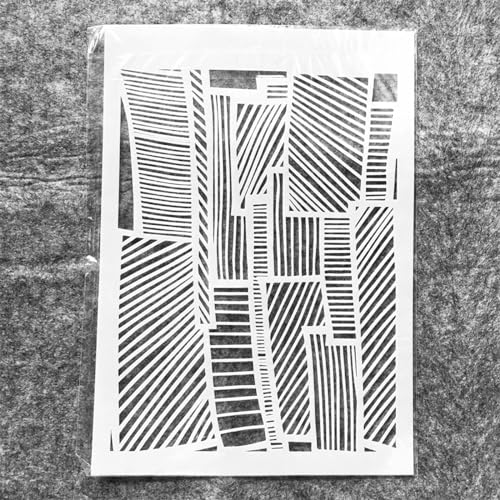 Wiederverwendbare Schablonen zum Basteln, A4, 29 cm, unregelmäßige Geometrie, rechteckige Schablonen zum Malen auf Holz, Wandfliesen, Möbelstoffen, Heimdekor-Vorlagen, Stil A Wiederverwendbare Schablonen zum Basteln, A4, 29 cm, unregelmäßige Geometrie, rechteckige Schablonen zum Malen auf Holz, Wandfliesen, Möbelstoffen, Heimdekor-Vorlagen, Stil A von KOFORULAIG