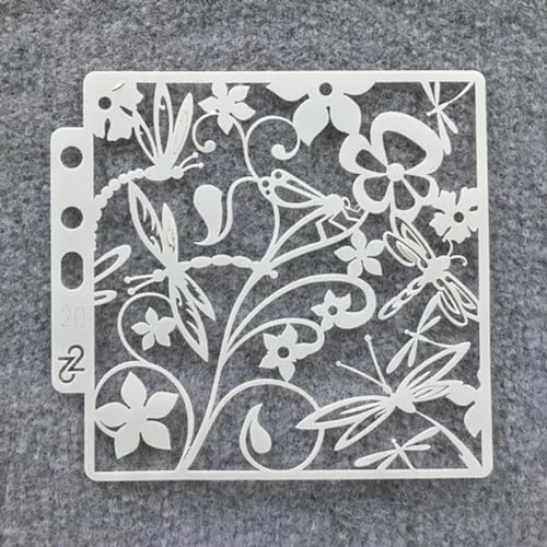 Wiederverwendbare Schablonen zum Malen, 13 x 14 cm, Federanker, Bienenstock, Punkt-Schablonen zum Basteln, Malen auf Holz, Möbel, Boden, DIY-Kunstprojekt, Heimdekoration, Stil 7 von KOFORULAIG