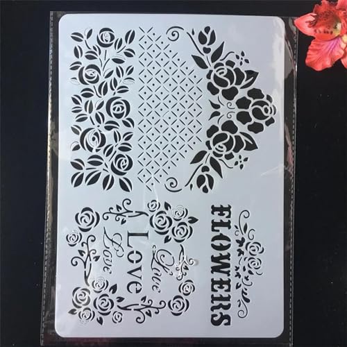 Wiederverwendbare Schablonen zum Malen, 29 x 21 cm, A4, Pfauenfeder-Schablonen zum Basteln, Malen auf Holz, Möbeln, Böden, DIY-Kunstprojekt, Heimdekoration, Stil 12 Wiederverwendbare Schablonen zum Malen, 29 x 21 cm, A4, Pfauenfeder-Schablonen zum Basteln, Malen auf Holz, Möbeln, Böden, DIY-Kunstprojekt, Heimdekoration, Stil 12 von KOFORULAIG
