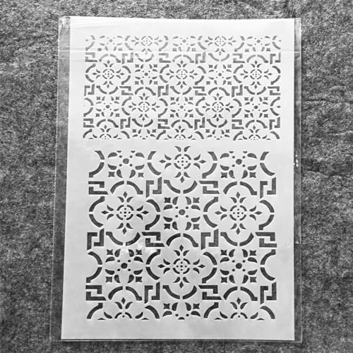 Wiederverwendbare Schablonen zum Malen, A4, 29 cm, Gitterstruktur-Schablonen zum Basteln, Malen auf Holz, Möbel, Boden, DIY-Kunstprojekt, Heimdekoration Wiederverwendbare Schablonen zum Malen, A4, 29 cm, Gitterstruktur-Schablonen zum Basteln, Malen auf Holz, Möbel, Boden, DIY-Kunstprojekt, Heimdekoration von KOFORULAIG